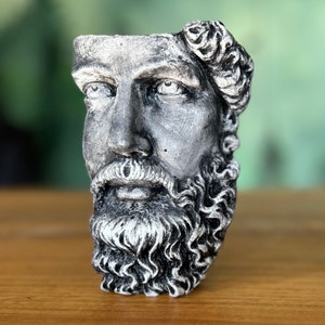 ZEUS SCULPTURE - Zeus Statue Ornament - Zeus Face Statue Decor - Greek Mythology - Greek Bust Statue - Home Decor