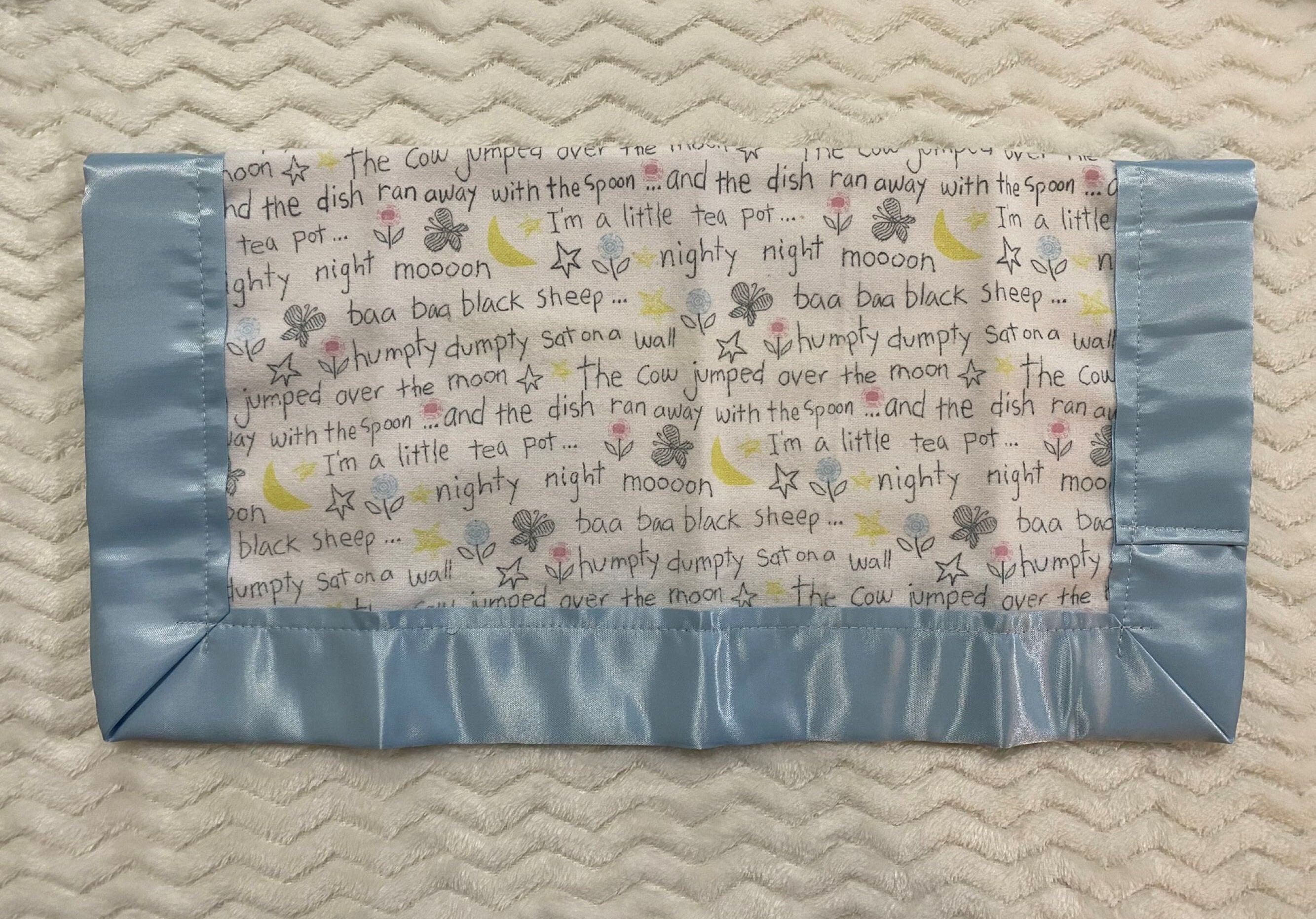 Nursery Rhymes Bissi Blankie Baby Blanket Lovey Security Etsy