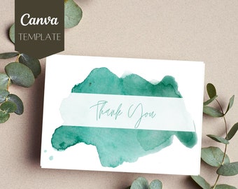 Thank you Card, Printable thank you card, editable thank you card, digital thank you, Canva template, thank you card template