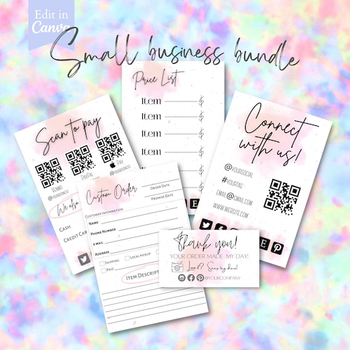 Small Business Bundle Order Form Template Price List - Etsy
