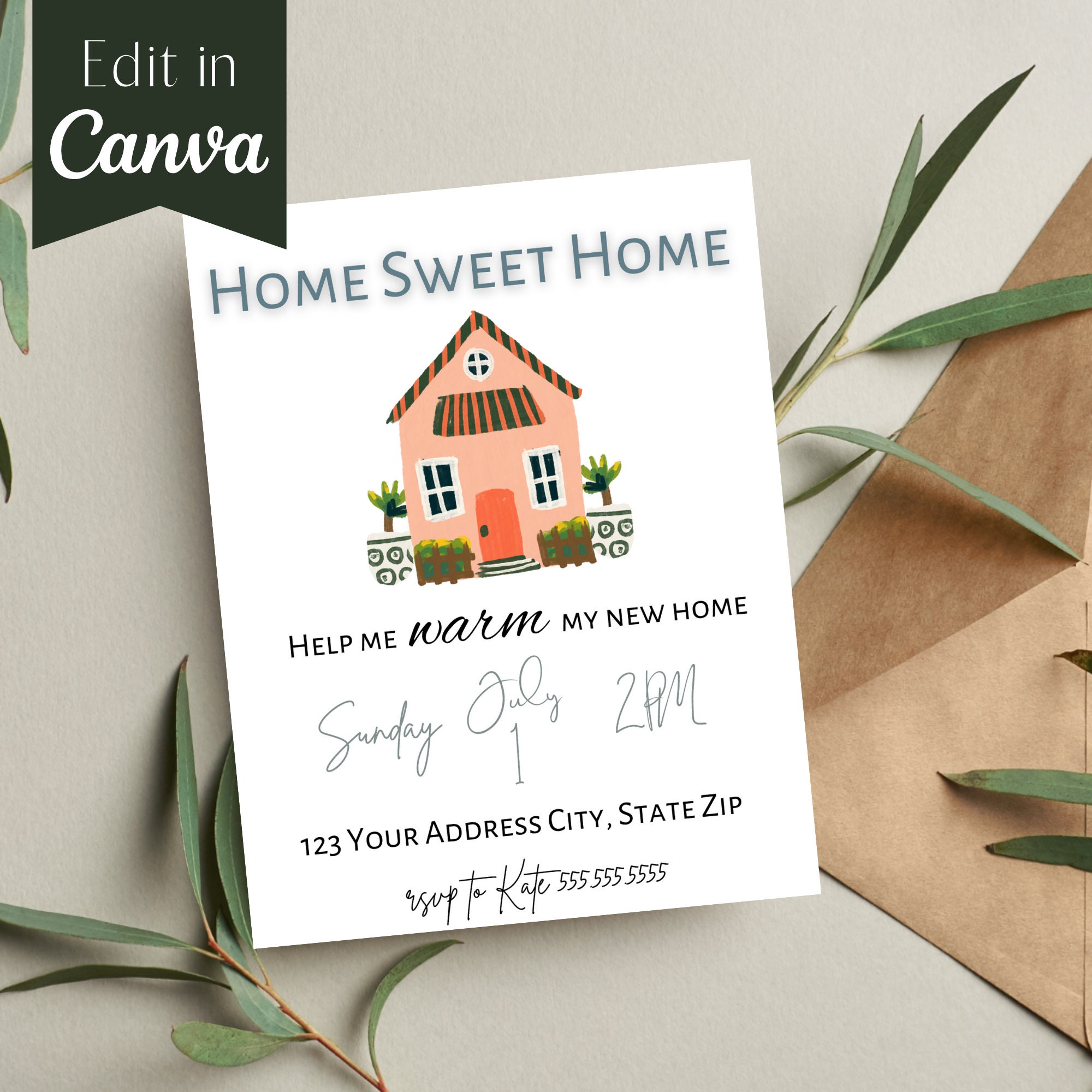 Housewarming Invitations - Customize & Print or Download