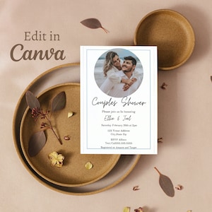Couples Shower Invitation, couples shower invite, Wedding shower invitation, Invitation template, modern couples shower invite