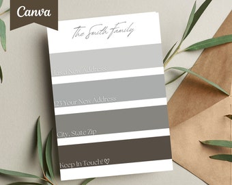 Moving announcement | Change of Adress | Address Change | We've moved | Moving announcement card | moving card | New Address | Paint palette