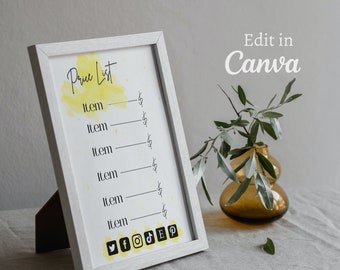 Price list template, Price sheet printable, Price sheet, pricing guide, beauty price list, custom menu, salon price list, small business