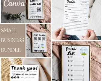 Craft show bundle, order form template, price list template, thank you card template, small business template, scan to pay, connect with us