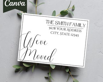 Moving announcement | Change of address | Address Change | We've moved | Moving announcement card | moving card | New Address Card
