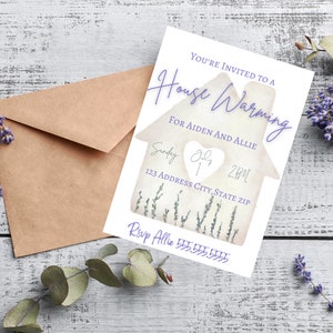 Housewarming party, housewarming invitation, digital download, editable invitation, edit and print housewarming invitation, invite template image 2