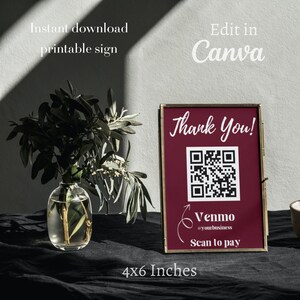 Scan to Pay sign template, printable scan to pay template, editable scan to pay sign, payment sign, QR code sign template, paypal, venmo