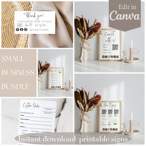 Craft Show Bundle, Bestellschein-Vorlage, Preisliste-Vorlage, Dankeskarten-Vorlage, Vorlage für kleine Unternehmen, zum Bezahlen scannen, kontaktieren Sie uns