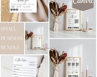 Craft show bundle, order form template, price list template, thank you card template, small business template, scan to pay, connect with us