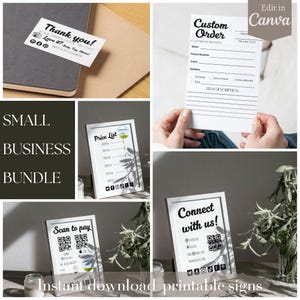 Craft Show Bundle, Bestellschein-Vorlage, Preisliste-Vorlage, Dankeskarten-Vorlage, Vorlage für kleine Unternehmen, zum Bezahlen scannen, kontaktieren Sie uns