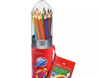 Faber-Castell 112457 Colour Grip Rocket Colour Pencils, 16 pieces