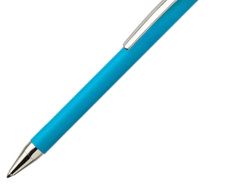 Ballograf 108-28 Rondo Soft Rubber Surface Ballpoint Pen, Turquoise