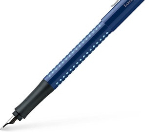 Faber-Castell 140925 Grip 2010 Blue-Light Blue Fountain Pen, Fine
