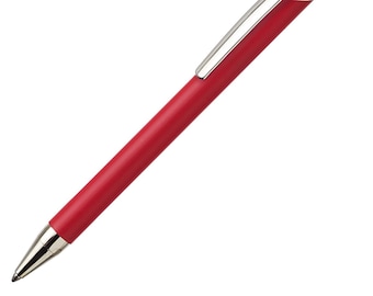 Ballograf 108-66 Rondo Soft Rubber Surface Ballpoint Pen, Red