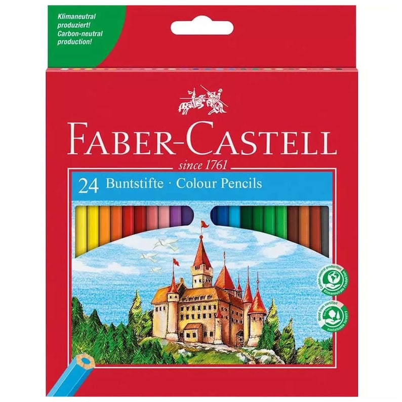 Faber-Castell 120124 Classic Colour Cardboard Wallet of 24 Pencils image 1