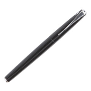 May include: A black fountain pen with a silver clip and the word "LAMY" engraved on the clip.