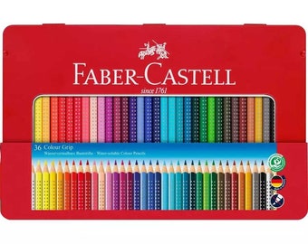 Faber-Castell 112435 Colour Grip Wood Colour Pencil, Tin of 36