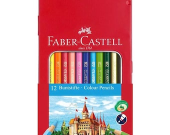 Faber-Castell 115801 Classic Colour Hexagonal Pencils, Tin of 12