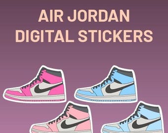 Baby Shower Sneaker Stickers Air Jordan Inspired | GoodNotes Digital Stickers | PNG SVG Clipart | Pre-Cropped Icons | Cute Planner Stickers