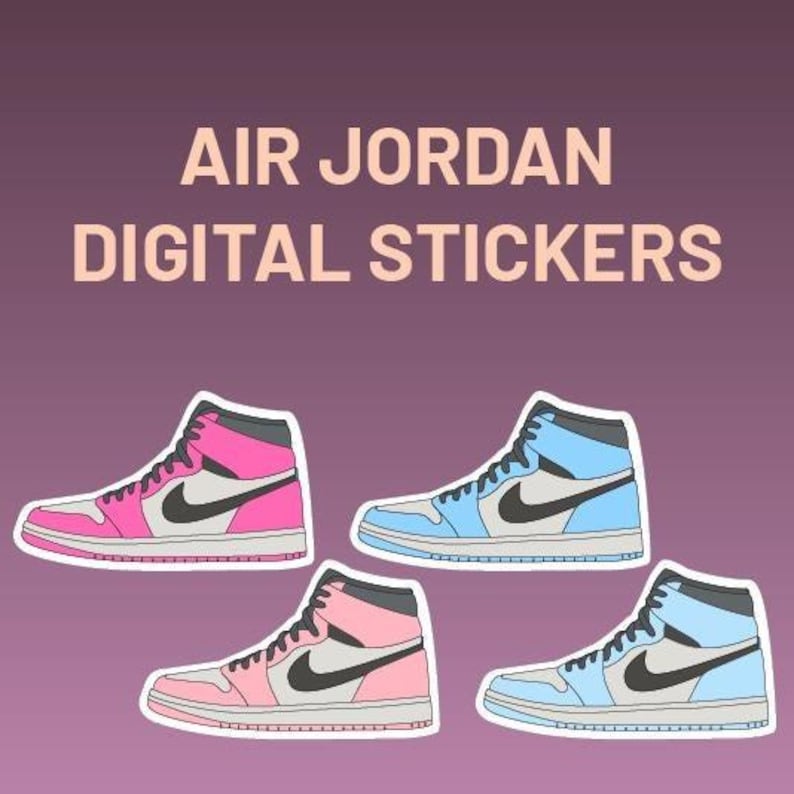 Baby Shower Sneaker Stickers Air Jordan Inspired | Goodnotes Digital ...