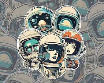 Head Space Digital Stickers | GoodNotes Stickers | Clip Art | Pre-Cropped | Icons | Space| Fun | PNG