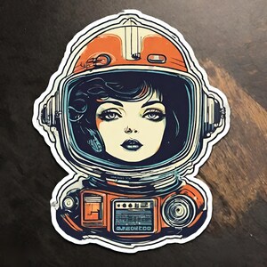 Autocollants numériques Space Girl | Autocollants GoodNotes | Clipart | Pré-recadré | Icônes | Espace| Amusant | PNG