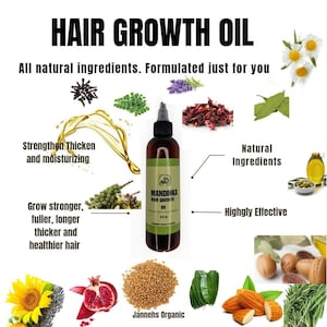 MANDINKA Hair Growth oil Regrows dry damaged thinning shedding hair, Seals splits ends Regrows edges Stimulates the scalp strengthen hair