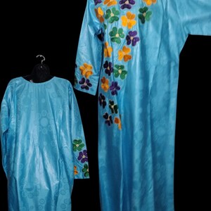 Long African ladies Bazin Riche embroidery Kaftan. Stylish and beautiful fits for a queen. Birthday gift for her, Christmas gift for mom