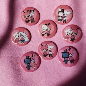 Hazbin Hotel Ships Pin Buttons