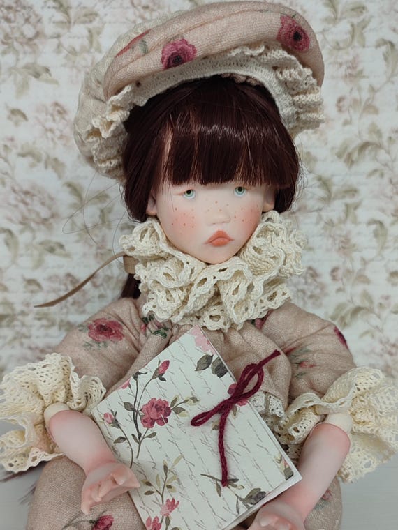 Poupée d'artiste en pâte polymère - OOAK art doll - Handmade collectible doll