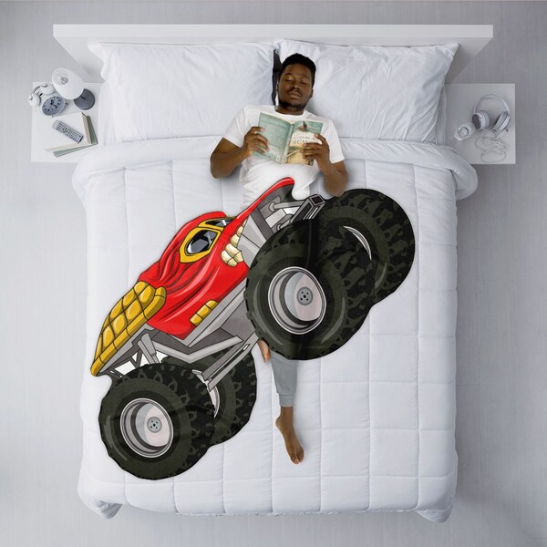 Monster Truck Blanket Etsy