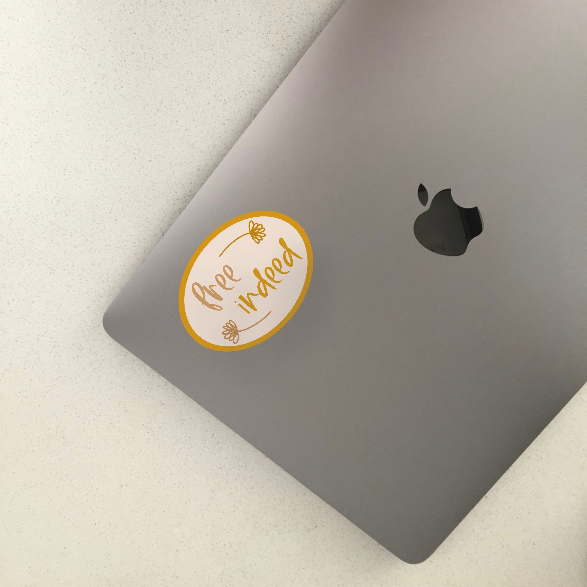 Free Indeed Monarch Bible verse sticker, Christian stickers