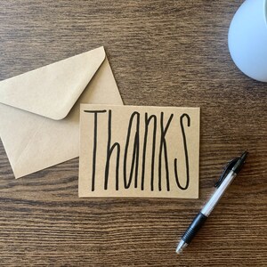 Handmade Thank You Card (Set of 10), Thank You Card, Wedding Thank You Card, Baby Shower Thank You Card, Thank You Note