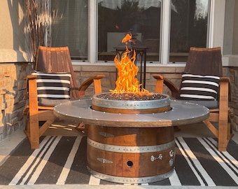 Wine Barrel Fire Pit! (Coffee Table Height)