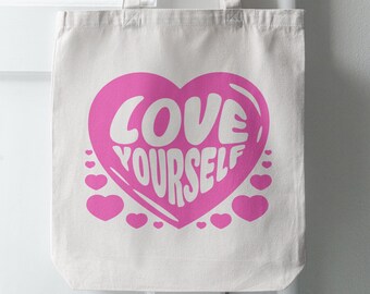 Love Yourself SVG PNG, Love Yourself in Heart Svg,