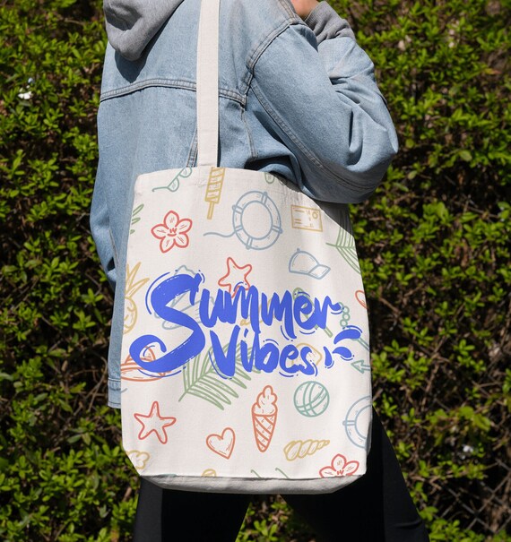 Summer Vibes SVG PNG, Summer Bag Svg, Summer Tote Bag Svg