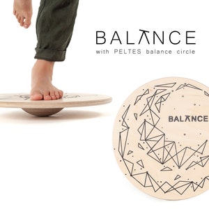 PELTES® BALANCE wooden circle, balance circle, wobbly board, wooden balance board, board, wobble, balance, fitness