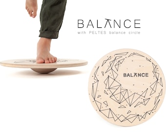 PELTES® BALANCE wooden circle, balance circle, wobbly board, wooden balance board, board, wobble, balance, fitness
