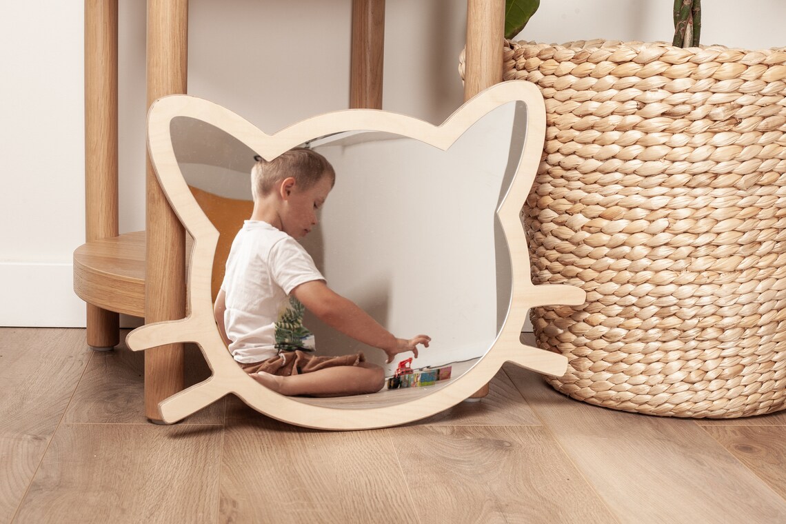 PELTES® Cat Mirror Nursery Wall Mirrors Kids Room Wall Etsy