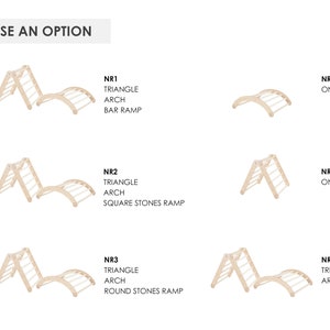 Ensemble de 3 articles Montessori, triangle d'escalade, rampe double face, arche d'escalade, salle de sport pour tout-petit, ensemble de triangle d'escalade, jouets montessori, image 3