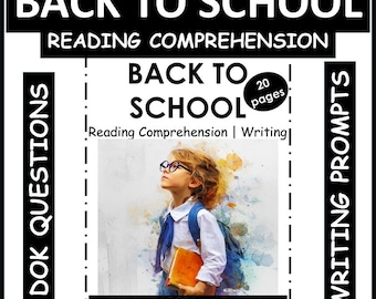 Back to School Reading Comprehension | Writing | Middle School