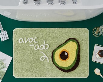 Avocado Door Mat | Fruity Home Doormat for Kitchen, Bathroom, Kids Room, Living Room Mat | Welcome Doormat | Housewarming | 17.7 x25.4 in