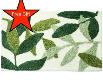 Labor Day Sale up to 20% - Green Bath Mat, Bathroom Rug, Bathroom Mat Green, Bath Rug, Cute Bathroom Mat, Floor Mat, Small Bathroom Mat