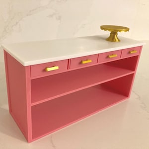 1:6 scale Mini kitchen island / mini verse kitchen island/ kitchen island for make it mini food and appliances/ dollhouse kitchen