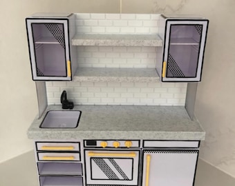 Countertop and top shelving for mini verse kitchen / mini verse kitchen upgrades/all shipments to the USA are tariff & duties prepaid