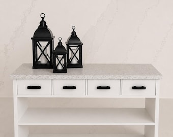 Set di 3 lanterne in miniatura in scala 1:6 / Lanterne per casa delle bambole / Mini lanterne in stile rustico / Decorazioni per casa delle bambole / Decorazioni per la casa in miniatura