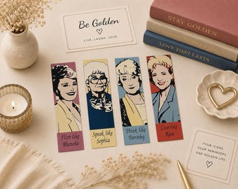 The Golden Girls Bookmarks/ Dorothy/ Sophia/Blanche/Rose/ golden girls gifts/all shipments to the USA are tariff & duties prepaid