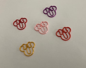 mickey mouse paper clip sets/planner clips/teacher gifts/coworkers gift/page marker/stocking stuffers/fish extender gifts/ disney inspired
