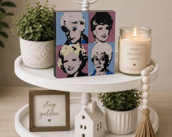 Golden Girls Pop Art Decor/Retro TV Fan Gift/Miami /Dorothy Blanche Sophia Rose/Golden Girls gift ideas/ U.S. Customers: Tariff & Duty Free